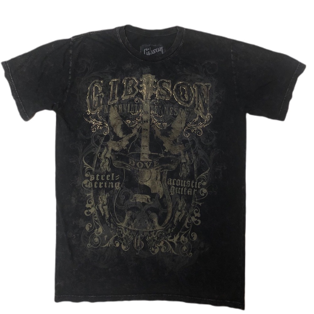 Gibson Nashville Tennesse black and Gold Sl L men shirt